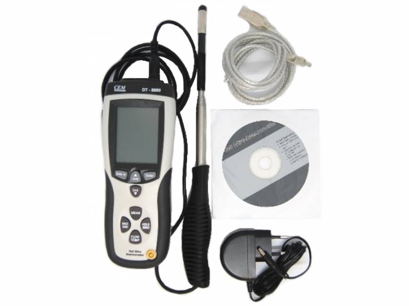 Vente instrument de mesure de vitesse d'air - Accessoires thermo anémomètre à fil chaud DT 88810