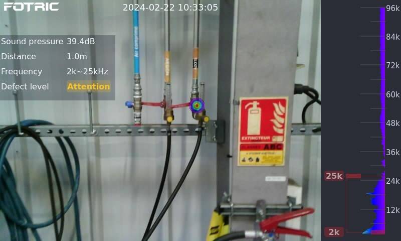 Exemple de détection de fuite sur un système d'air comprimé