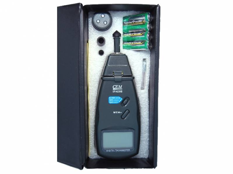 Ventre coffret instrument de mesure - Tachymètre laser digital éco avec et sans contact - TEC 6236 B