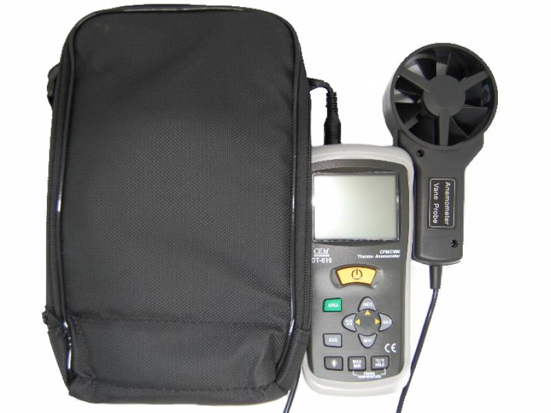 Vente appareil de mesure physique - Thermo anémomètre digital à hélice permettant le calcul du débit d'air et  la fonction thermomètre