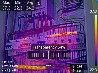 Caméra thermique portable TK7 FOTRIC offre 4 modes de visualisation dont l'image IR fusion