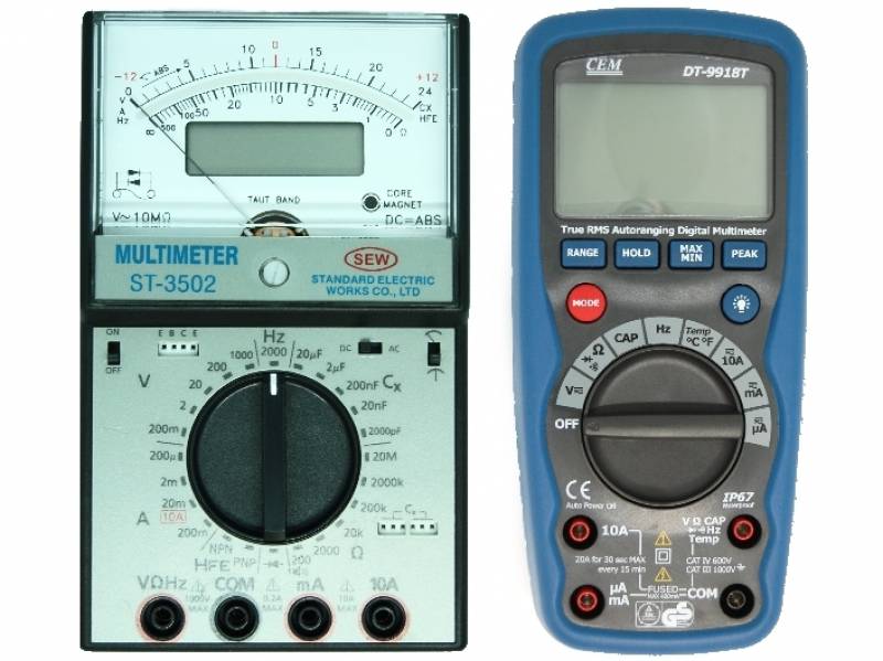 Multimètre analogique ou multimètre digital / numérique