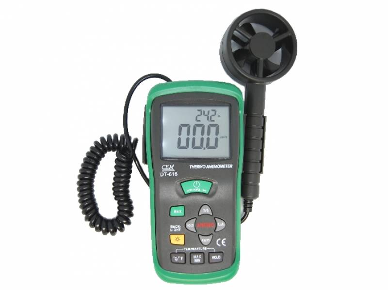 Vente thermo anémomètre digital à ailettes pour mesurer la vitesse de l'air