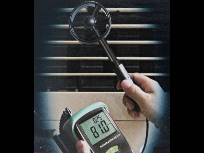 Vente thermo anémomètre digital à ailettes mesure la vitesse de l'air et sa température