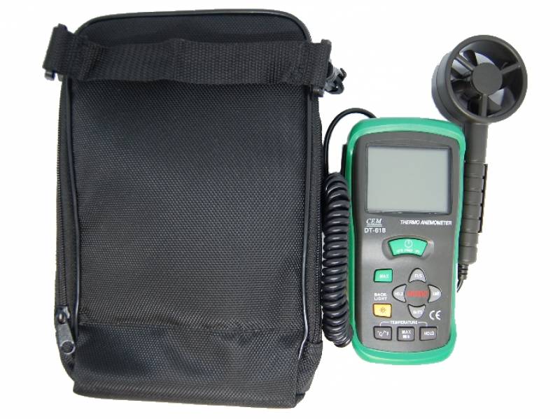 Vente instrument de mesure - Coffret thermo anémomètre digital à hélice - DT 618